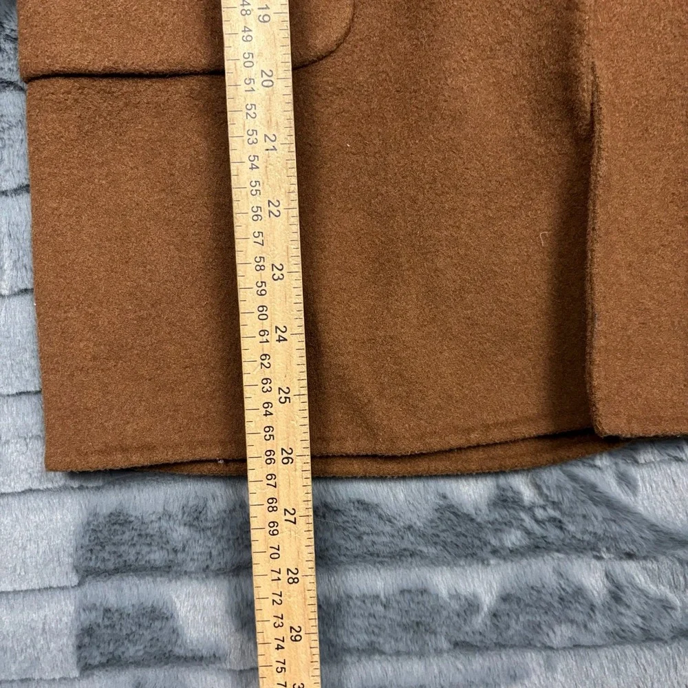 Zara Kids Wool Blend Single Button Coat Brown Tobacco Size 13-14 164cm